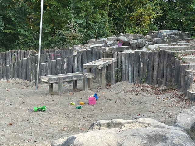 Sand-Matsch-Spielbereich im Stadtpark West wird erneuert. Foto: zVg