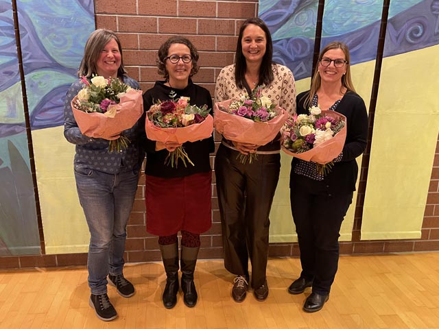 Von links: Karin Bringold Erny, Jackie Costa-Senn, Mierta Jann und Jacqueline Winter. Foto: zVg