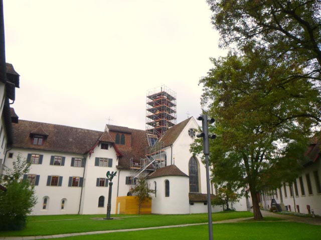 Klosterkirche Wettingen mit Baugerüst. Foto: zVg, M. Rudin