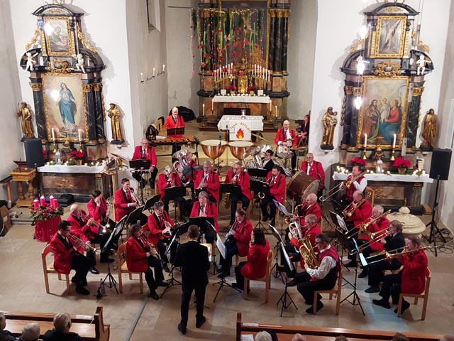 Die MG Hornussen Böztal bei ihrem wunderschönen Weihnachtskonzert.