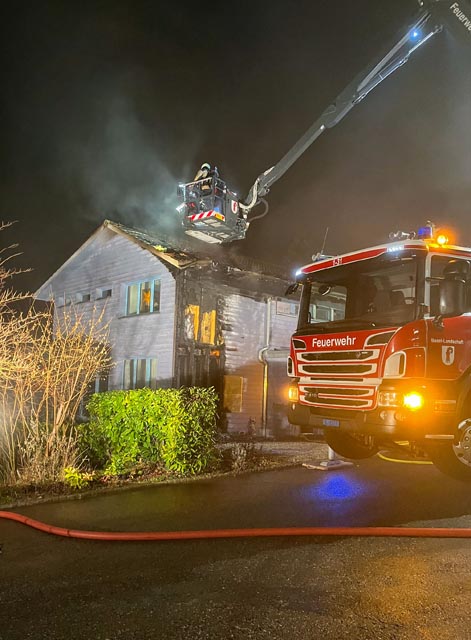 In Liesberg brannte ein Einfamilienhaus.