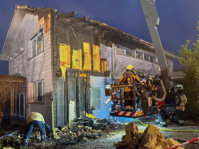 In Liesberg brannte ein Einfamilienhaus.