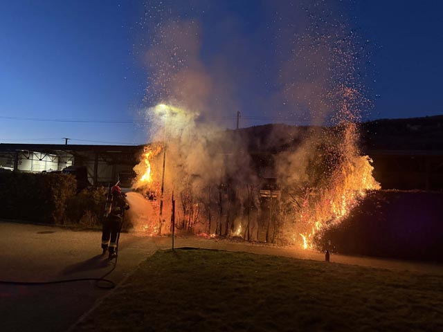 Brand in Rothrist. Foto: Polizei AG 