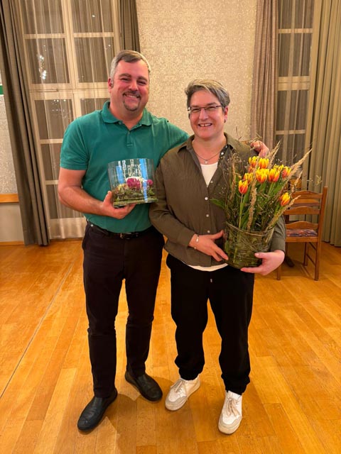 Patricia Peter und Michael Reimann wurden zu Ehrenmitgliedern ernannt.