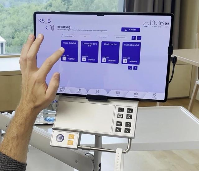 Einfache Bedienung: Die Benutzeroberfläche des KSB-Patiententerminals