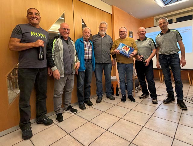 Die geehrten Mitglieder der Männerriege Schupfart