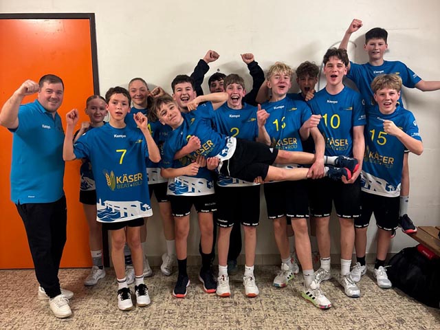 Dürfen jubeln: Die U15 des TV Stein stehen im Cupfinale. Foto: zVg