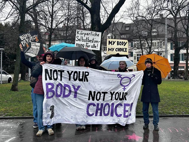 Bild der Juso-Aktion. Foto: zVg