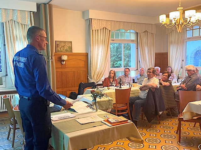 Referat des Kommandanten der Kantonspolizei  Aargau, Oberst Michael Leupold. Foto: zVg