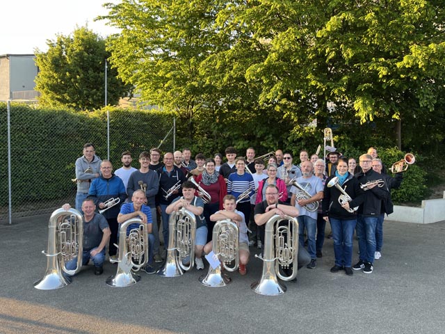 Die Brass Band Zuzgen freut sich auf ihren Auftritt in Biel. Foto: zVg