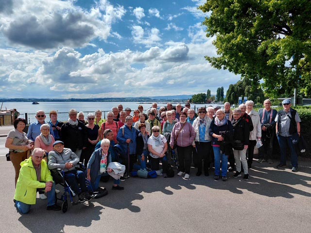 Die Teilnehmenden der Pro Senectute Eiken genossen den schönen Ausflug an den Zugersee. Foto: zVg  