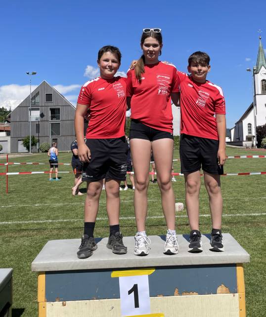 Aargauer Steinstossmeisterschaften: Alina Lieberherr, Lukas Silva, Kessler Alexander
