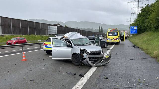 Bei eIner Auffahrkollision zwischen einen Last- und einem Personenwagen kam die Fahrerin des PKWs ums Leben.