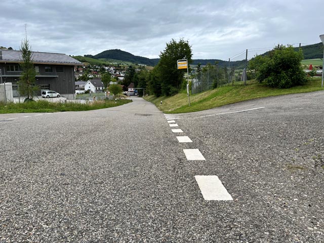Auf rund 180 Metern soll die Olsbergerstrasse saniert werden. Zum Projekt gehören neue Gehwege inklusive Beleuchtung. Foto: Valentin Zumsteg