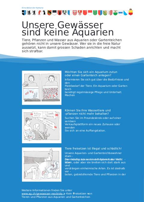 Gemeinsame Informations- und Sensibilisierungskampagne mehrerer Kantone. Flyer: zVg