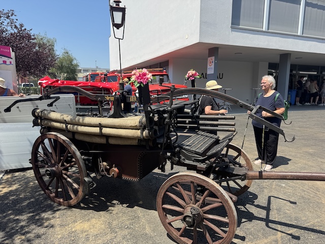 Einer der ersten Feuerwehreinsatzwagen von Stein aus dem Jahr 1895; der Wagen wurde damals von Pferden gezogen. Foto: Lilia Staiger