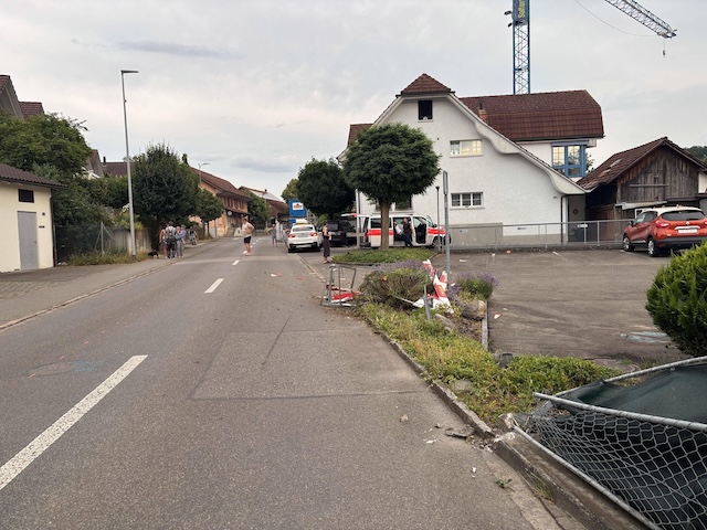 Unfall in Oberkulm. Foto: Polizei AG