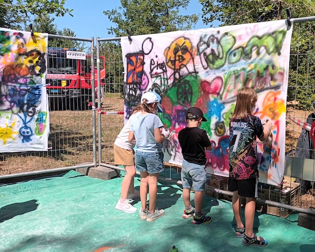 Das Sprayen fand grossen Anklang. Foto: zVg