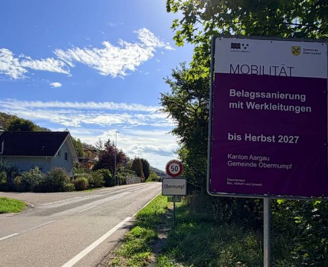 Umfangreiche Sanierungsarbeiten stehen bis Herbst 2027 an der Ortsdurchfahrt Obermumpf an.